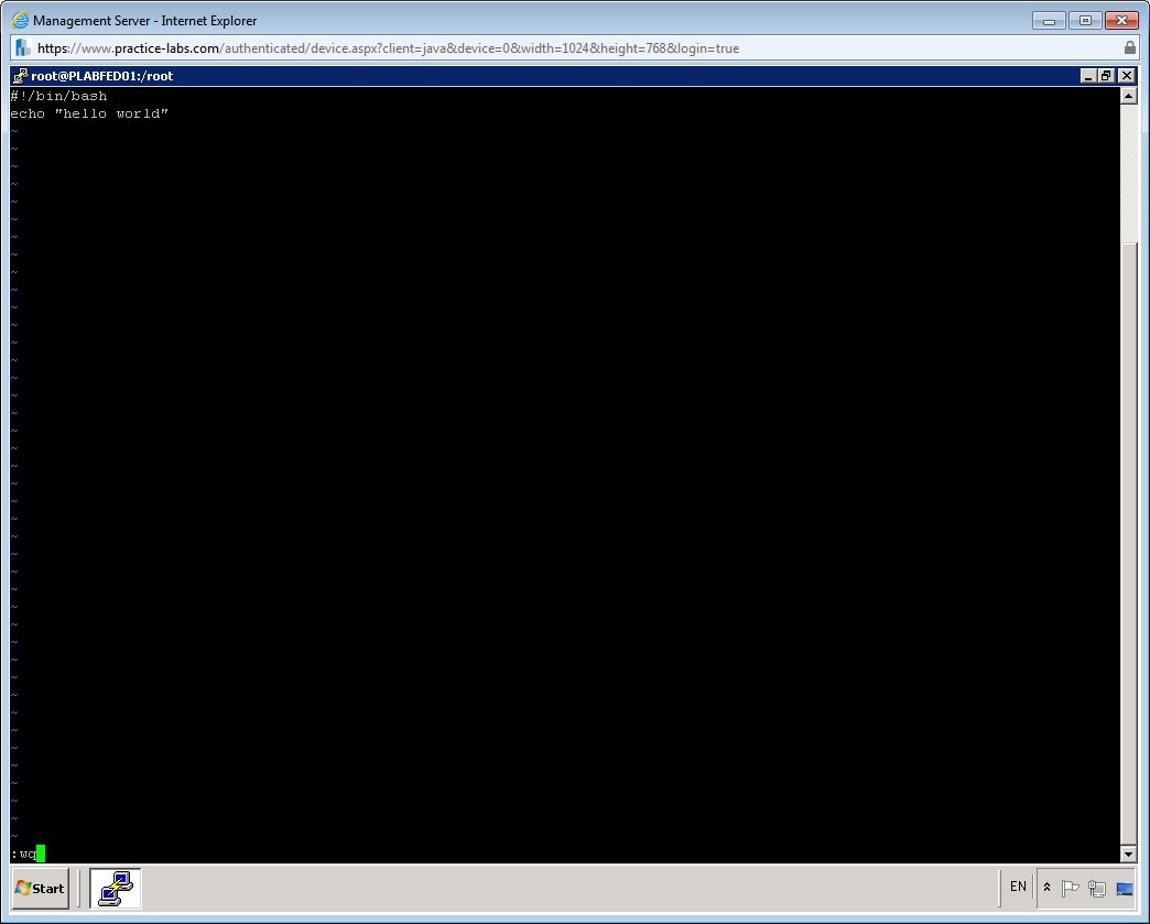 Practice Labs screenshot.